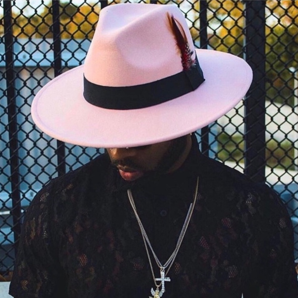 Powder pink Panama hat